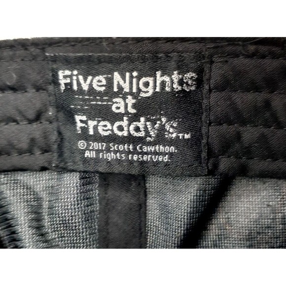 FIVE NIGHTS AT FREDDY Snapback Men Cap Hat All Over Cartoon Black Velvet VGC - Picture 9 of 11